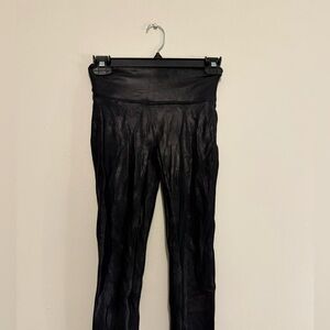 SPANX Black faux leather Leggings